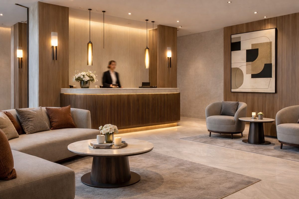 Hotel reception and lobby interior design