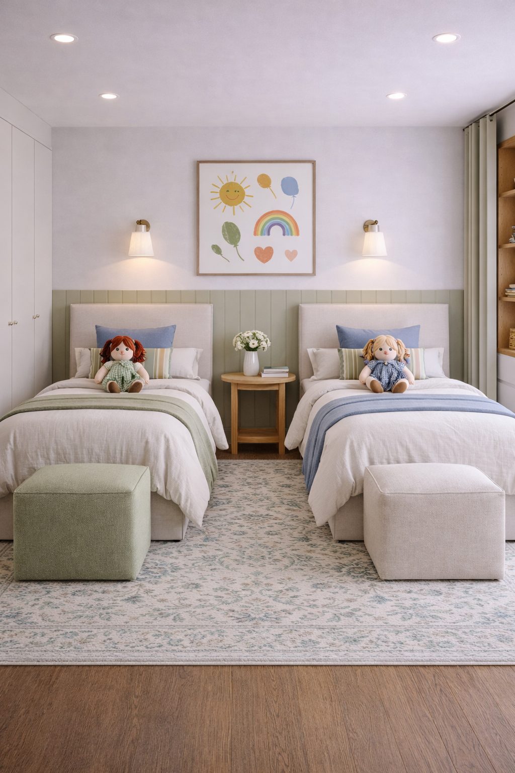 Children's twin bedroom interior design