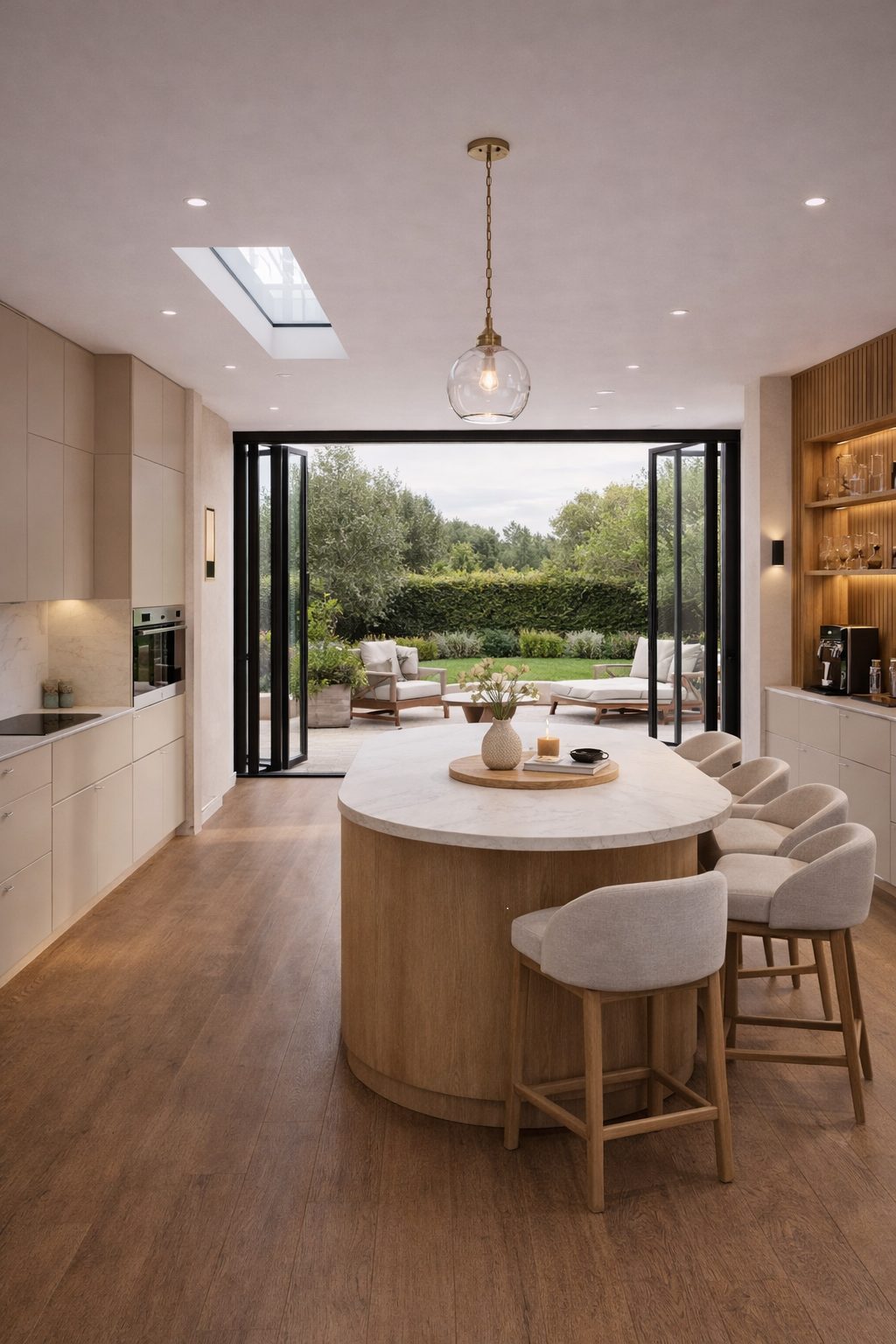 Kitchen and breakfast area interior design in Ascot