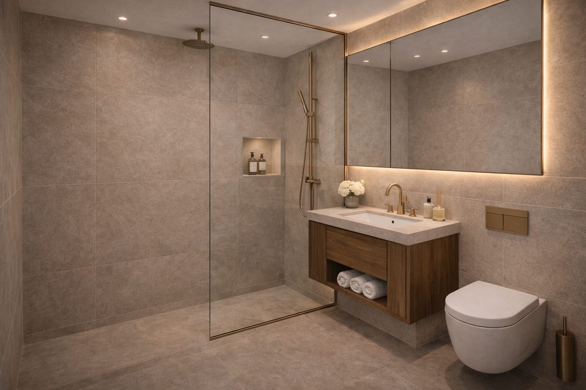 Show home guest bathroom interior design
